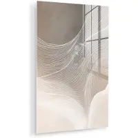 MuchoWow Glasschilderij 20x30 cm - Schilderij acrylglas - Golvende lijnen - Luchtstromen - Harmonieus - Foto op glas - Muurdecoratie woonkamer - Wanddecoratie slaapkamer - Schilderijen