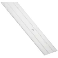Sotech 1 stuk Aluminium Overgangsprofiel Cross plat vloerprofiel deur overgangrail Breedte 37 mm drempel geperforeerd Aluminium zilver geanodiseerd Compensatieprofiel 100 cm