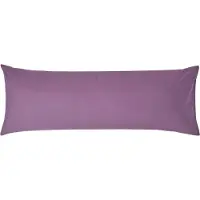 Homescapes Kussensloop 50x140 cm voor Lichaamskussen – Paars – 100% Egyptisch Perkal Katoen – 200 TC