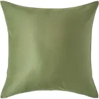 Homescapes Biologisch Kussensloop 60x60 cm – Mosgroen – 100% Egyptisch Katoen Satijn – Draaddichtheid 400
