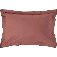 Homescapes Kussensloop 50x75 cm met Rand (Oxford) – Chocoladebruin – 100% Egyptisch Perkal Katoen – 200 TC