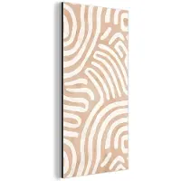 MuchoWow Aluminium schilderij 20x40 cm - Wanddecoratie metaal - Beige - Aardspatroon - Metalen muurdecoratie woonkamer - Decoratie industrieel - Foto op dibond - Industriële accessoires slaapkamer