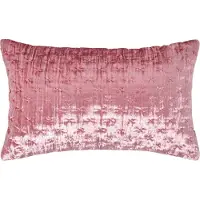 Homescapes Luxe roze geplet fluwelen kussenhoes 30 x 50 cm