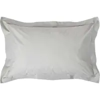 Homescapes Kussensloop 50x75 cm met Rand (Oxford) – Zilvergrijs – 100% Egyptisch Perkal Katoen – 200 TC