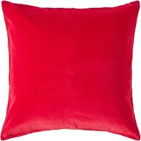 Homescapes Rood Fluwelen Kussenhoes 40 x 40 cm