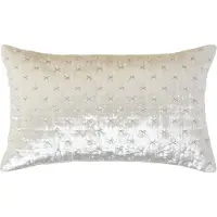Homescapes Luxe crèmekleurige fluwelen kussenhoes 30 x 50 cm