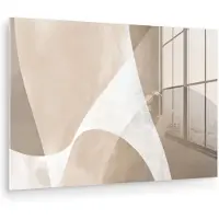 MuchoWow Glasschilderij 180x120 cm - Schilderij acrylglas - Vloeiende vlakken - Harmonieus - Golvend - Foto op glas - Muurdecoratie woonkamer - Wanddecoratie slaapkamer - Schilderijen