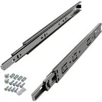 Sotech 1 paar volledig uitschuifbare Ladegeleiders KV1-25-H35-L550-NF-MS 550 mm standaard uitvoering, draagvermogen 25 kg, ladegeleider incl. schroefset