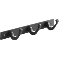 Sotech Blackline FORTE haakarm 257 mm met 3 haken zwart gepoedercoat Garderoberail