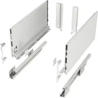 Sotech Lasysteem JUNKER-SLIM Wit Hoogte: 199 mm Diepte: 350 mm stressbestendig tot 40 Kg Soft-Close La met 13 mm smalle ladebakken