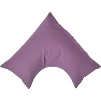 Homescapes Percale Katoen V-Kussensloop - Paars - 100% Egyptisch Katoen - 200TC - 38 x 76 cm