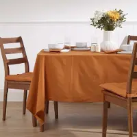 Homescapes tafelkleed terracotta - 137 x 178 cm, 100% katoen