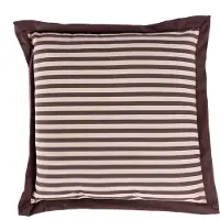 Homescapes stoelkussen bruin strepen 100% katoen met polyester vulling