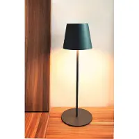 Trango Antraciet LED Tafellamp 2017-03A Draadloos & Touch Traploos Dimbaar 3 Watt 2700K Warm Wit IP44 Waterdichte Tafellamp Oplaadbaar voor Slaapkamer Tuin Restaurant Bar Terras Camping