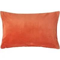 Homescapes Oranje Fluwelen Kussenhoes 30 x 50 cm