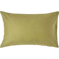 Homescapes Luxe Satijn Kussensloop 50x75 cm – Olijfgroen – 100% Egyptisch Katoen – Draaddichtheid 1000