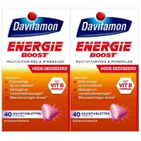 Davitamon Energie Boost Bosvruchten - 2 x 40 kauwtabletten - Voordeelverpakking