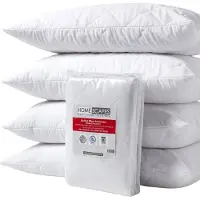 Homescapes set van 4 gewatteerde kussenbeschermers – 65x65 cm – hypoallergeen