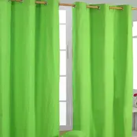 Homescapes gordijnen effen groen set van 2 182 x 137 cm