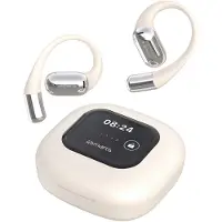 4smarts SkyBuds OWS - Bluetooth Koptelefoon - AI Scherm - Open-Ear Design - Beige