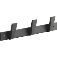 Sotech Blackline ALBUS-haakrail 257 mm met 3 haken zwart gepoedercoat Kapstok Kapstokhaken