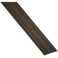 Sotech 1 stuk Aluminium Overgangsprofiel Cross plat vloerprofiel deur overgangrail Breedte 37 mm drempel geperforeerd Aluminium brons geanodiseerd Compensatieprofiel 100 cm