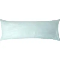 Homescapes Satijn Streep Katoen Kussensloop 50x140 cm Langwerpig – Aquablauw – 100% Egyptisch Katoen – Draaddichtheid 330