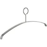 Sotech Kleerhanger echt geborsteld roestvrij staal 455 x 20 x 185 mm met gesloten oogje Kleerhanger Hanger voor kapstok