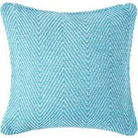 Homescapes Blauwe Halden Katoenen Chevron Kussenhoes 45 x 45 cm