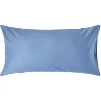 Homescapes Luxe Satijn Kussensloop 50x90 cm – Staalblauw – 100% Egyptisch Katoen – Draaddichtheid 1000