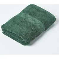 Homescapes Turkse katoenen handdoek, donkergroen