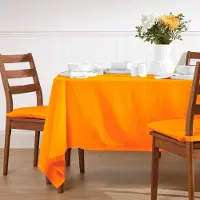 Homescapes tafelkleed oranje - 137 x 178 cm, 100% katoen
