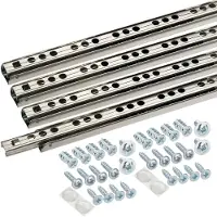 Sotech 4s (2 paar) Ladegeleiders 278 mm 17 mm groef - Ladegeleiders voor lades - Gedeeltelijk uittrekbare ladegeleiders