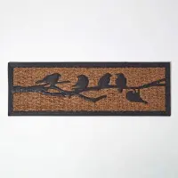 Homescapes rubberen kokosnoot vogel deurmat