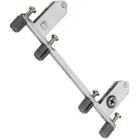 Sotech 1 paar Frontbeugels (deuveluitvoering 10 x 11,5 mm) frontbevestiging voor JUNKER-SLIM Ladesystemen antraciet Hoogte 199 mm van