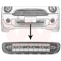 VAN WEZEL 0508590 Ventilatiegrille, bumper