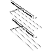 Sotech 2 stuks handdoekhouder ELEGANCE chroom 3-arm 415 mm ingestoken, 715 mm uitgeschoven handdoekhouder