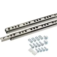 Sotech 2s (1 paar) Ladegeleiders 310 mm 17 mm groef - Ladegeleiders voor lades - Gedeeltelijk uittrekbare ladegeleiders
