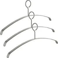 Sotech 3s Kleerhanger echt roestvrij staal 455 x 20 x 185 mm met gesloten oog voor kleerhanger Hanger voor wandkapstok