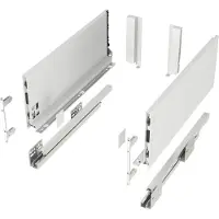 Sotech Lasysteem JUNKER-SLIM Wit Hoogte: 167 mm Diepte: 500 mm stressbestendig tot 40 Kg Soft-Close La met 13 mm smalle ladebakken