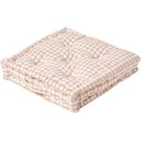 Homescapes zitkussen stoelkussen boerenruit beige 40 x 40 x 10 cm