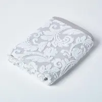 Homescapes Turkse katoenen badhanddoek, damastpatroon beige