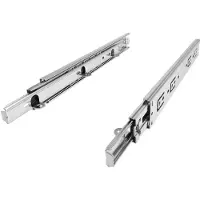 Sotech 1 paar Volledig uittrekbare Geleiders KV4-45-H45-L500-NF met Steunbeugels (Lengte 500 mm ingeschoven Draagvermogen 45 kg) Ladegeleiders voor Houten