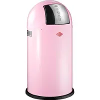 Wesco Pushboy Prullenbak | 50 Liter | Metaal - Roze | Vuilnisbak - Made in Germany