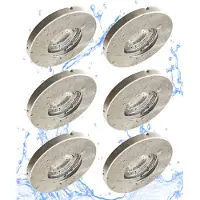 Trango Set van 6 IP65 inbouwspots 6729IP65-069M6KSD gemaakt van ALU geborsteld incl. 6x 5 W 3-traps dimbaar 6000K koel wit Ultra Flat LED Module, Buiten, Badkamer Plafondspot, Douche Plafondlamp
