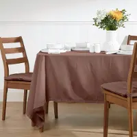 Homescapes tafelkleed bruin - 137 x 178 cm, 100% katoen