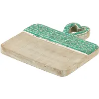 J-Line Dienblad mozaiek mango hout groen