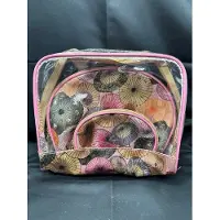 Impuls Toilettas voor dames - reistas - Set van 3 stuks - meerkleurig roze & gouden glitter - hoogte 20x24x10/19x14x5/13x15x3 cm - Toilettassen