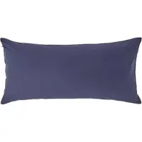 Homescapes Kussensloop 40x80 cm – Marineblauw – 100% Egyptisch Perkal Katoen – 200 TC
