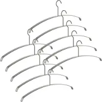 Sotech 10s Kleerhanger echt roestvrij staal 455 x 20 x 185 mm Kleerhanger Hanger voor kleerkast
